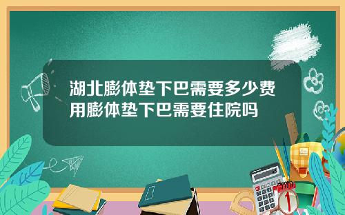 湖北膨体垫下巴需要多少费用膨体垫下巴需要住院吗