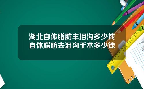 湖北自体脂肪丰泪沟多少钱自体脂肪去泪沟手术多少钱