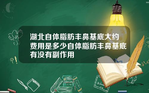 湖北自体脂肪丰鼻基底大约费用是多少自体脂肪丰鼻基底有没有副作用