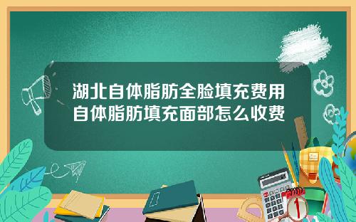 湖北自体脂肪全脸填充费用自体脂肪填充面部怎么收费