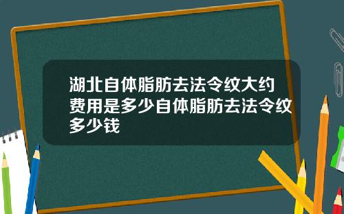 湖北自体脂肪去法令纹大约费用是多少自体脂肪去法令纹多少钱