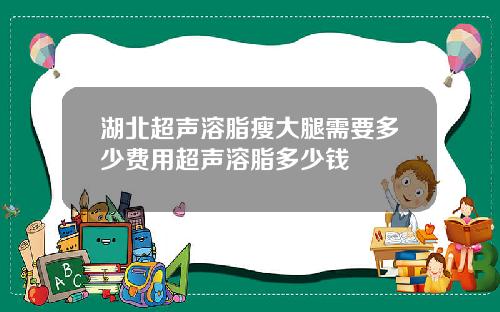 湖北超声溶脂瘦大腿需要多少费用超声溶脂多少钱