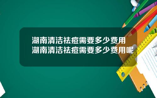 湖南清洁祛痘需要多少费用湖南清洁祛痘需要多少费用呢