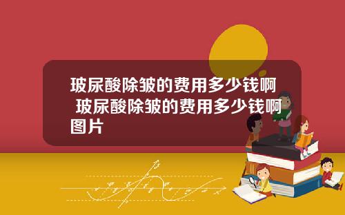 玻尿酸除皱的费用多少钱啊 玻尿酸除皱的费用多少钱啊图片