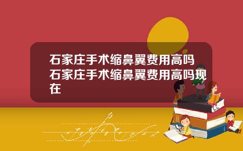 石家庄手术缩鼻翼费用高吗石家庄手术缩鼻翼费用高吗现在
