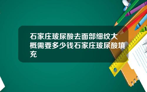 石家庄玻尿酸去面部细纹大概需要多少钱石家庄玻尿酸填充