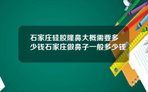 石家庄硅胶隆鼻大概需要多少钱石家庄做鼻子一般多少钱