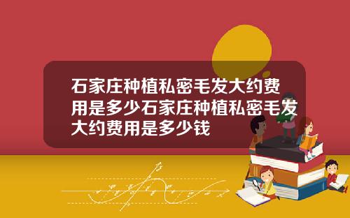石家庄种植私密毛发大约费用是多少石家庄种植私密毛发大约费用是多少钱