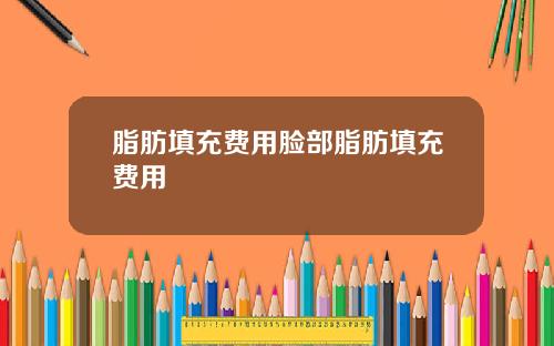 脂肪填充费用脸部脂肪填充费用
