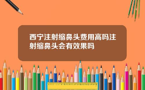 西宁注射缩鼻头费用高吗注射缩鼻头会有效果吗