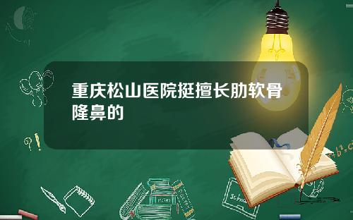 重庆松山医院挺擅长肋软骨隆鼻的