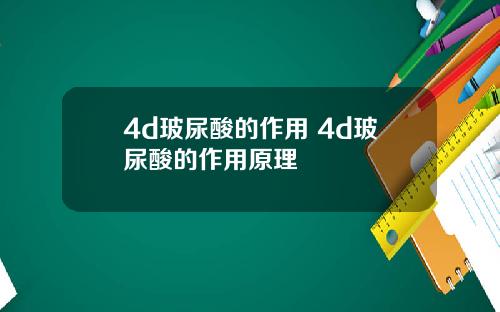 4d玻尿酸的作用 4d玻尿酸的作用原理