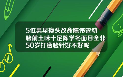 5位男星换头改命陈伟霆动脸前土味十足陈学冬面目全非50岁打瘦脸针好不好呢