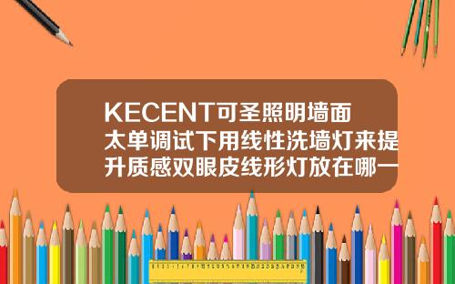 KECENT可圣照明墙面太单调试下用线性洗墙灯来提升质感双眼皮线形灯放在哪一层