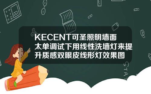 KECENT可圣照明墙面太单调试下用线性洗墙灯来提升质感双眼皮线形灯效果图