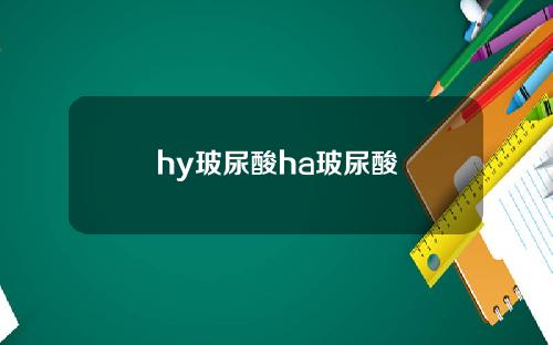 hy玻尿酸ha玻尿酸