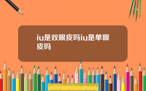 iu是双眼皮吗iu是单眼皮吗