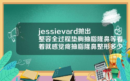 jessievard抛出整容全过程垫胸抽脂隆鼻等看着就感觉疼抽脂隆鼻整形多少钱一次合适
