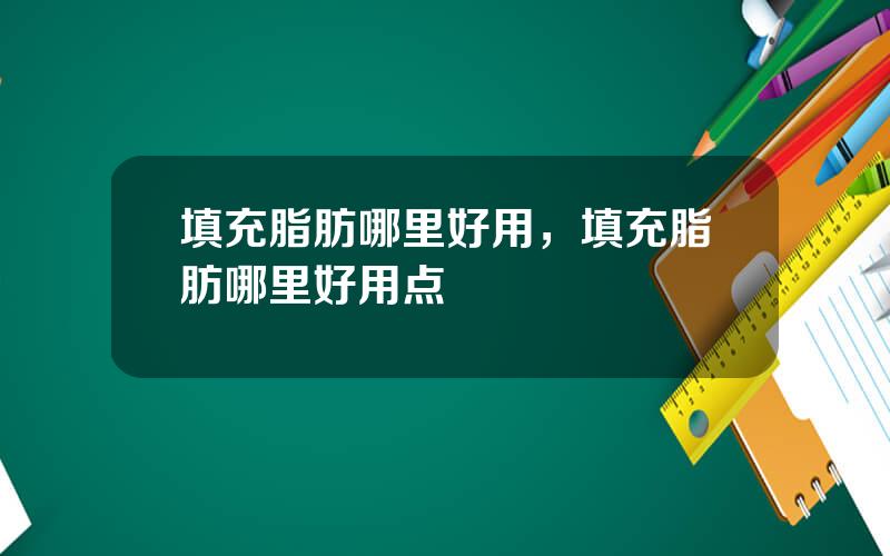 填充脂肪哪里好用，填充脂肪哪里好用点