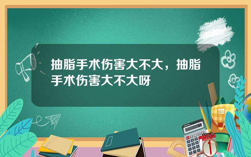 抽脂手术伤害大不大，抽脂手术伤害大不大呀