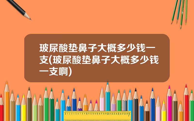 玻尿酸垫鼻子大概多少钱一支(玻尿酸垫鼻子大概多少钱一支啊)