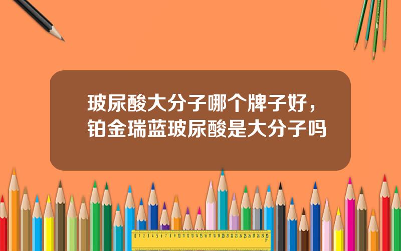 玻尿酸大分子哪个牌子好，铂金瑞蓝玻尿酸是大分子吗