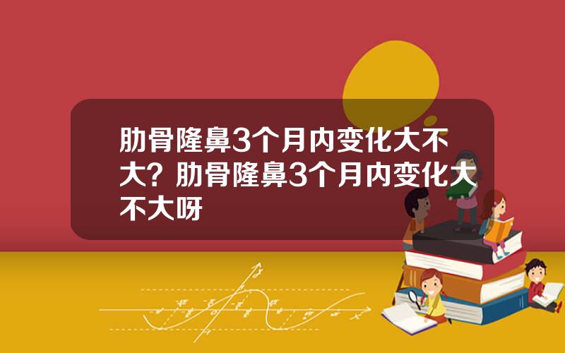 肋骨隆鼻3个月内变化大不大？肋骨隆鼻3个月内变化大不大呀