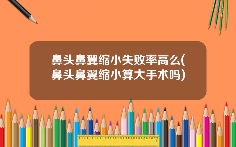 鼻头鼻翼缩小失败率高么(鼻头鼻翼缩小算大手术吗)