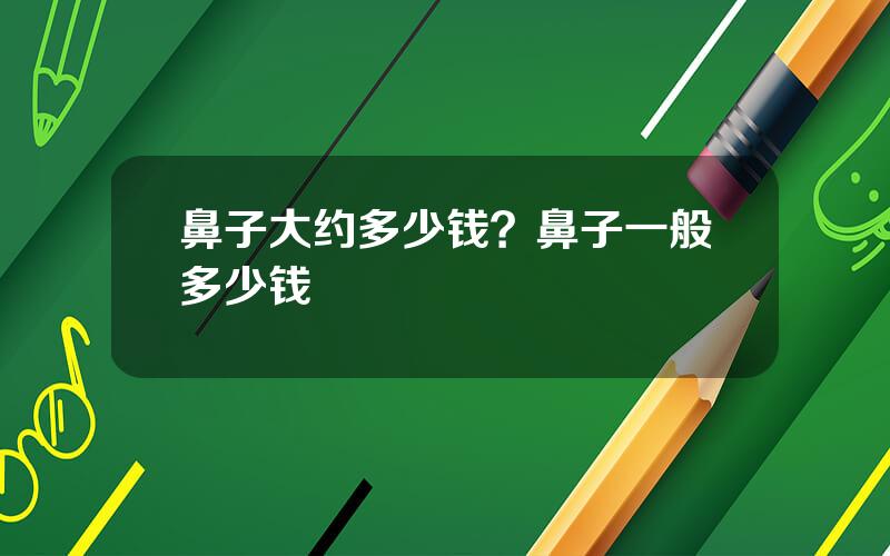 鼻子大约多少钱？鼻子一般多少钱